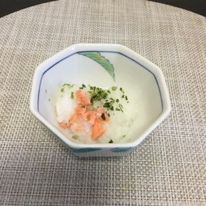 【離乳食】鮭＆青海苔のおかゆ